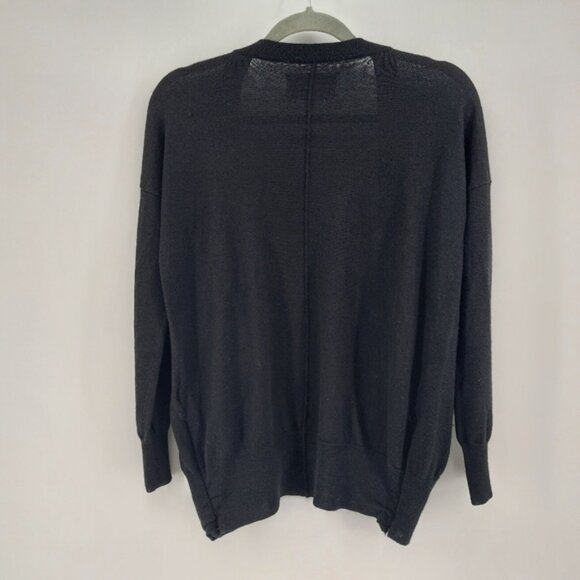 Brochu Walker Black Wool Cashmere Cardigan with side zip details Blaxk Small - Picture 6 of 7